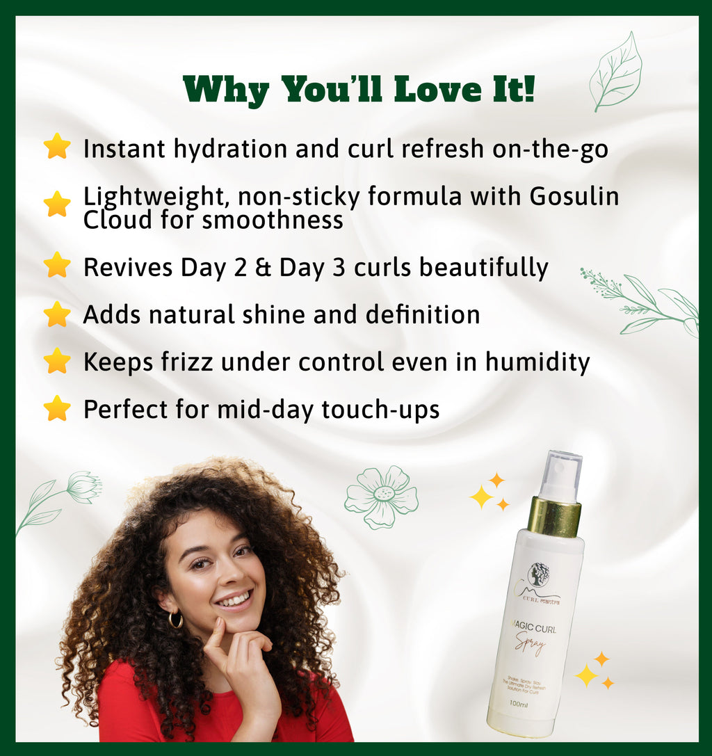 Set & Refresh Kit for Curly, Wavy & Frizzy Hair | Curl Defining Gel + Magic Curl Spray | With Plant-Based Curl Actives | Sulfate-Free, Silicone-Free | Defines, Refreshes & Controls Frizz for Day 2 – Day 3 Curls